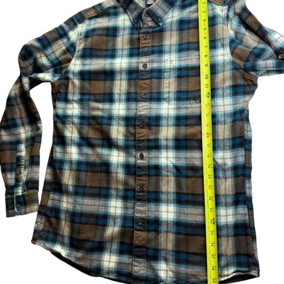 Eddie Bauer Plaid Check Flannel Button Down Shirt 100% Cotton Size Men's TL Lg - Picture 6 of 11